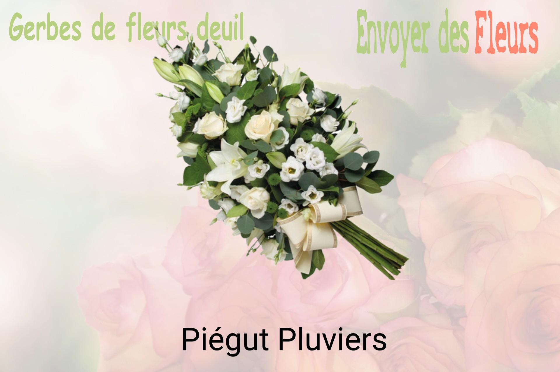 Gerbe de fleurs de deuil livrée à Piégut-Pluviers